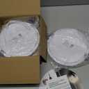 Meconard 4 Pack 8 Inch 5CCT LED Recessed Ceiling Light with Junction Box, 2700K/3000K/3500K/4000K/5000K Selectable Ultra-Thin Lighting, Dimmable 18W=125W, 1500LM, IC Rated Can-Killer Downlights, ETL