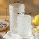 Hobnail Drinking Glasses Set of 8Includes 12 oz beer glasses and 10 oz cocktail glasses.Kitchen Water Glass Cup,Bar Tumbler Glassware Set for Whiskey, Beer, Cocktail, Juice, Milk