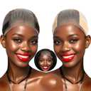 Lace Wig Grip Cap for Women 4x5 Transparent Lace Front Wig Cap with Gripper Headband to Keep Wig In Place Adjustable Lace Wig Gripper Make Your Wigs Gluless (Brown and Nude, Small)