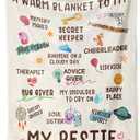 Nuowagify Best Friend Birthday Gifts for Women, Bestie Gift for Women, Friendship Gift for Woman, BFF - Galentines Day Gifts, for Friends, Best Friend Blanket 60"x 50"- White