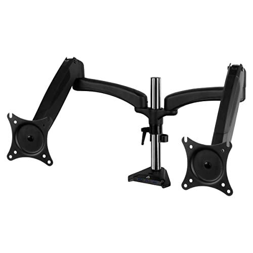 ARCTIC Z2-3D (Gen 3) - Dual Monitor Arm with Gas Lift Arm Technology for 2 Monitors, for up to 34"/34" Ultrawide, up to 8 kg (17.6 Ibs) per arm, USB Hub - Matt black