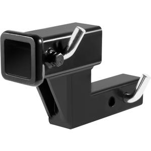 VEVOR Trailer Hitch Riser, for 2" Receiver with 4" Rise/Drop, Trailer Receiver Hitch Extender Extension Adapter, 5-1/4" and 6-3/4" Extension Length, 4000 lbs Towing Capacity, Hitch Pin Included, Black