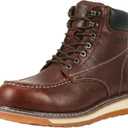 6in Mens Moc Toe Steel/Soft Toe Work Boots for Men,Comfortable Mens Safety Work Boots,Oil/Slip Resistant,Indestructible Steel Toe Shoes Industrial Construction Boot (Size 11)