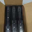 12 inch Ball Bearing Drawer Slides 6 Pairs (12pcs) - 100LB Capacity, Full Extension Side Mount Slides for Kitchen Cabinets, Wardrobes, Office Furniture (Black 12inch)