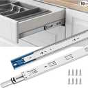 Goldenwarm 10 Pair 22 Inch Soft Close Drawer Slides, 20 Pack Heavy Duty Side Mount 100lb Capacity, Full Extension Ball Bearing Cabinet Glides for Kitchen