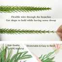 15FT Christmas Garland Norfolk Pine Garland Real Touch Artificial Greenery Garland for Mantle Fireplace Table Indoor Outdoor Holiday Decortions (Dark Green)