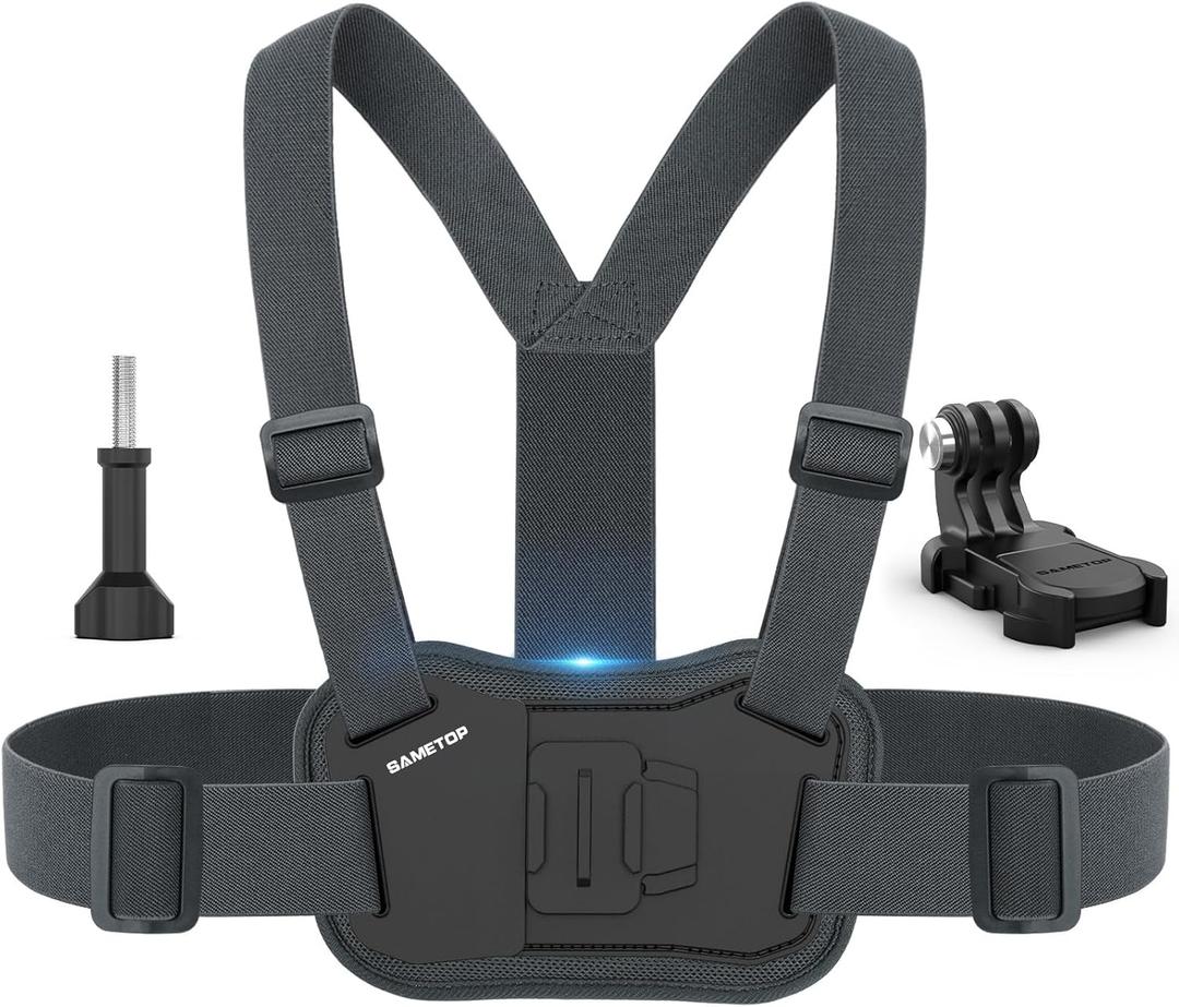 Chest Mount Harness Strap Body Mount Chesty Compatible with GoPro Hero 13 12 11 10 9 8 7 6 5 Session AKASO DJI Osmo Action Cameras - Balance Stability and Comfort Performance