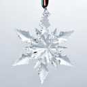 2025 Edition Crystal Snowflake Ornament Christmas Tree Ornament Home Decor Gift (2025-Transparent)