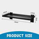 Slatwall Shelves 24x10 Inch, Slatwall Accessories for Retail, Garage, Home Storage, Heavy Duty Slat Wall Hanging Shelf (4, Black)