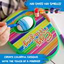 EggMazing Easter Egg Mini Decorator Kit Arts and Crafts Set - Includes Egg Decorating Spinner and 6 Markers - Ages 3 and Up, Taille Unique