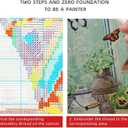 DMCVIVR Stamped Cross Stitch Kits for Beginners Adults Needlepoint Kits for Beginners Embroidery Kits for Adults Crossstitch Kit for Beginners 11CT-Moon Tree 18x18 inch (Artdesign12)