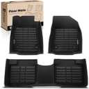 YHTAUTO Automotive All Weather Floor Mats Compatible with Lexus ES350 2007-2012, Car Mats Custom Fit TPE Floor Liners Front & Back Seat, Black, Set of 3