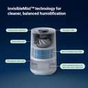 BLUEAIR Premium Smart Humidifier for Large Rooms, Bedrooms, Better Sleep with Evaporative Invisible Mist Tech, Auto Humidify, Easy Top Fill, Smart Control with App, Touchscreen, 3.5L Tank for 48 hours