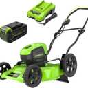 Greenworks 40V 19" Brushless Lawn Mower (High Wheel), 5.0Ah Battery