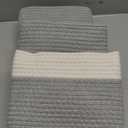 OIAHOMY 9”x9”x7” Storage Cubes, Cotton Rope Woven Baskets for Organizing, Cube Storage Bin, Small Gift Basket for Shelf, 3-Pack, Grey&White