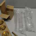 Rose Gold Taper Candle Holder Set, 3pcs Glass Hurricane Tall Candlestick Holders, Vintage Candelabra, Premium Gift Set for Home Decor Aesthetic, Birthday Parties, Weddings & Christmas Decorations