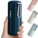 Small Water Bottle 10oz, Small Insulated Water Bottle for Hot&Cold Drinks, Water Bottle Purse with Carry Handle - 100% Leakproof Perfect for School, Travel (Dark Blue) 