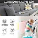 Couch Cushion Covers, Sofa Covers Couch Cover for Sectional Sofa, Sofa Hero Covers for Couch Protect, Soothing Home Sofa Covers Washable Stretch Slipcovers (Light Gray,Chaise Cover)