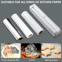 Plastic Wrap Dispenser With Cutter, Reusable Cling Film Dispenser, Cling Wrap Dispenser With Slide Cutter, Also For Aluminum Foil, Tin Foil, Baking Paper (L)