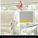 No Tools No Drill Cordless Roman Shades for Indoor Windows 100% Blackout, for Window Size 31" W 64" H Beige