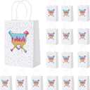 AmazingSpark 24 Pcs Baseball Ice Cream Drip Kraft Gift Party Favors Bags Baseball Ice Cream Drip Goodie Snack Treat Bags with Handles for Sport Team Gift Rookie of The Year First Birthday(Cute)
