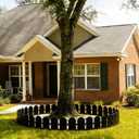 Landscape Edging Border 5.5IN x 49FT with 75pcs Anchoring Spikes,Garden Borders Edging Arched Design for Tree,Flowerbed,Yard,Path Way,Decorative Landscaping Fence Liner Lawn Edge Barrier -Black
