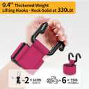 GPANDAG Weight Lifting Hooks for Men and Women(Pair), 330 LB Heavy Duty Gym Lifting Wrist Strap Hook for Deadlifts, Pull-Ups, Strength Training, 0.4inch Grip Weightlifting Hooks for Teen