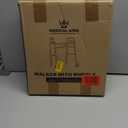 Medical king Walkers for Seniors Aluminum Lightweight Walker with Wheels, Adjustable Width and Height, Folding Walker for Elderly, Handicapped, Disabled 2 Wheels in Front