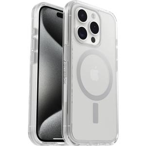 OtterBox iPhone 15 Pro (ONLY) Symmetry Series+ Case - Clear, Snaps to MagSafe, Ultra-Sleek, Raised Edges Protect Camera & Screen - Non-Retail Packaging