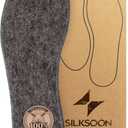 Wool Felt Warm Insoles 100% Natural Handmade Wool Felt Insoles for Boots & Shoes, Moisture-Wicking, Breathable All-Season Comfort for Men & Women (Gray, 37-38 | 5-6)