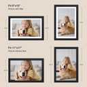 11x17 Picture Frame, Black Wood with Real Glass, 9x15 Mat, 1 Pack