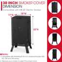 Unicook 30 Inch Electric Smoker Cover for Masterbuilt, Heavy Duty Waterproof Vertical Smoker BBQ Grill Cover, All Weather Resistant, 18" W x 17" D x 33" H