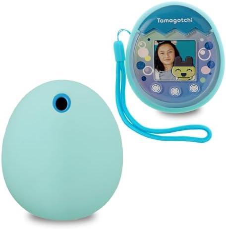 LeoTube Silicone Shell Cover and Lanyard for Tamagotchi Pix Interactive Pet Machine with Camera, Compatible New Tamagotchi Pix Electronic Pet Accessory (Blue, Pack of 22)