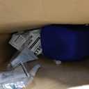 Foldable Storage Wagon with 4 Balloon Wheels, Rear 13 Inch & Front 7 Inch Beach Tires (Pump Included) - Blue