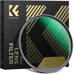K&F CONCEPT 67mm ND8 (3-Stop Fixed Neutral Density Filter) ND Lens Filter, 28 Multi-Layer Coatings HD Hydrophobic Ultra Slim Nano-X Series for Camera Lens