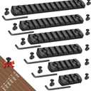 Single Picatinny Aluminum Accessory Rail Set 3 5 7 9 11 13 Slots with 13 T-Nuts & Screws, 6 Wrench-Rounded Corner