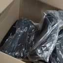 Sweetcrispy Modern Bar Stools Set of 2, Adjustable Faux Leather Upholstered Swivel Bar Stools, Counter Height Bar Chairs with Back for Kitchen Island, Black