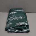 MUXHOMO Duvet Cover Queen Size, Reversible Floral Forest Green Duvet Cover Set with Zipper Closure, 3 Pieces Botanical Patterns Soft Microfiber Bedding Set with 4 Ties (90"x90", 2 Pillow Cases)