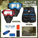 2 Sets Kids Tactical Vest Kit Tactical Mask for Boys Girls Face Protective Shooting Game Party Series, One Size
