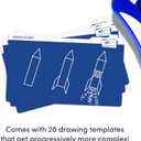 Boogie Board Sketch Studio Kids Authentic Drawing Tablet Activity Kit Includes 10 inch Reusable Drawing Board with Erase-Lock, Drawing Templates and Stylus for Kids Ages 4+