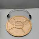 FARBERWARE Build-a-Board Cutting Board with Five Compartments and Clear Locking Lid for Charcuterie, Snacks, and More, Bamboo