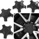 ATAIRSOFT 4PCS Aero Wheels Cap Kits Hubcaps Cover Wheel Center Cap Kits Compatible for Tesla Model 3 Original 18 inch Rims Accessories (Gloss Black with White T Logo)