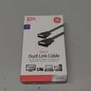 GE Home Electrical GE DVI-D Dual Link Cable, 10 Foot Cable, Video, 1600 X 1200 and Higher, for PC, Digital Monitor or HDTV, Black, 34508