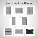 Elvasa Travel Blanket and Pillow Set  Compact Lightweight Throw for Train, Car  Small, Portable Fleece  Long Flight Must Haves  Airplane Comfort Kit  Multi-Use Quillow for Travel (Black)