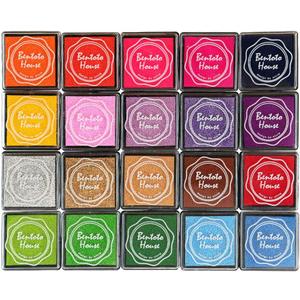 Dizdkizd Finger Craft Ink Pads, 20 Colors Craft Ink Pads for Rubber Stamps, Paper, Scrapbooking, Wood, Fabric, Best Gift for Kids