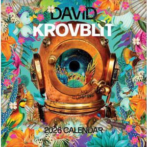 Wall Calendar 2026, David Krovblit Art, 12 Months, Large Grid Design Featuring 12 Artworks