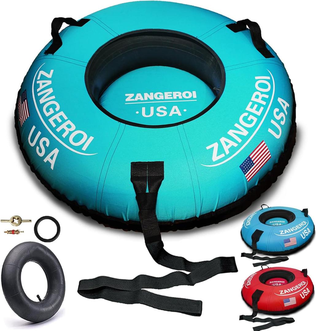 Snow Tube Snow Tubes for Sledding Heavy Duty 47 inch Snow Sleds for Kids and Adult Heavy Duty Snow Sleds for Adults Inflatable Snow Tube for Kids with Snow Tube Cover