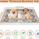 Washable Pee Pads for Dogs, (2 Pack, 36"x42") Upgrade Reusable Puppy Pads with Non-Slip Rug Pad, Super Thickening Absorbent Leakproof Dog Traning Pads Whelping Pad for Dogs, Doggie(Orange)