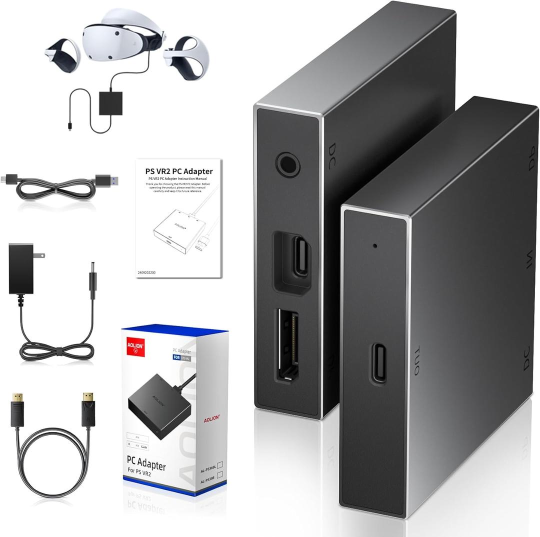 P5VR2 PC Adapter, P5VR2 PC Adapter Accessories Kit,Compatible with P5VR2,AR Glasses,Portable Monitor for Expanding Your P5VR2 Game Library with Enhanced VR Compatibility,Equipment Running smoothly