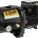 Acquaer Shallow Well Jet Pump,Cast Iron, Well Depth Up to 25ft, 115V/230V Dual Voltage, Automatic Pressure Switch